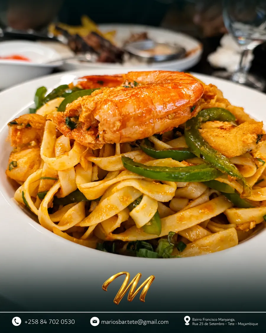 Linguini de camarão