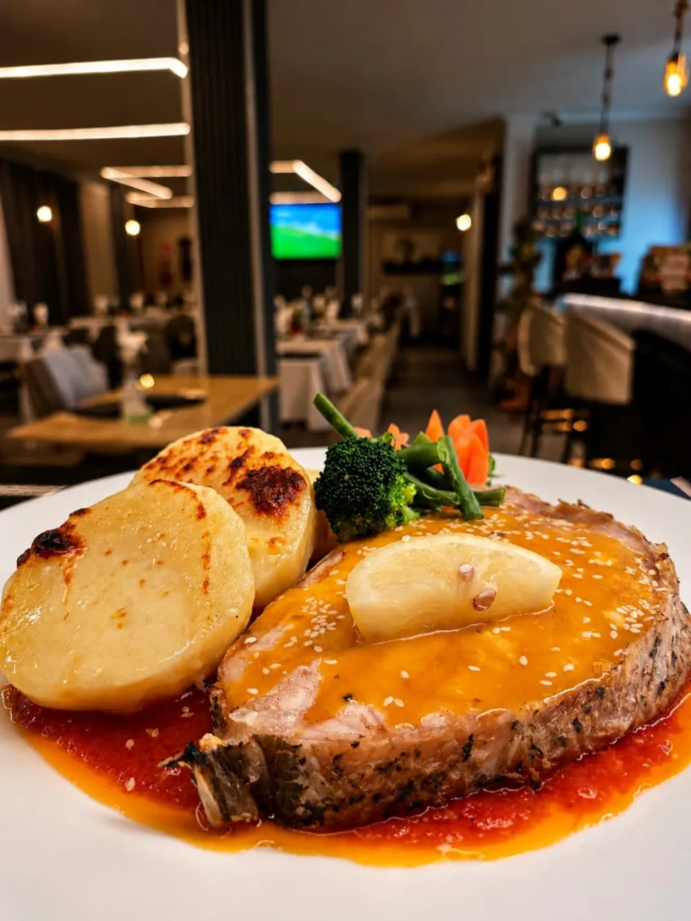 Bife com puré